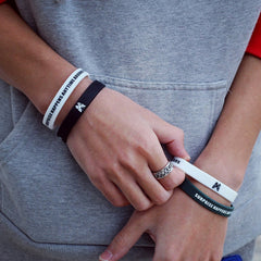 3pcs Butterfly & Letter Pattern Silicone Wristband Bracelet