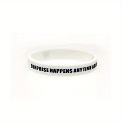 3pcs Butterfly & Letter Pattern Silicone Wristband Bracelet