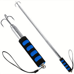 Telescopic Fishing Gaff Stainless Steel Triple Hook Sea Fishing Spear