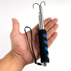 Telescopic Fishing Gaff Stainless Steel Triple Hook Sea Fishing Spear