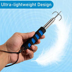 Telescopic Fishing Gaff Stainless Steel Triple Hook Sea Fishing Spear