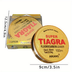 100M 328.08ft Fluorocarbon Coated Fishing Line Clear Carbon Fiber Leader Line
