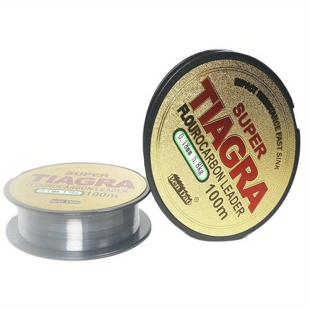 100M 328.08ft Fluorocarbon Coated Fishing Line Clear Carbon Fiber Leader Line