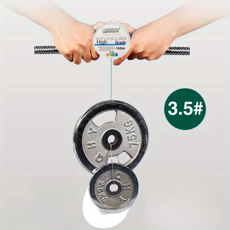 100M Nylon Fishing Line Sea Pole Line Transparent Main Line Ice Fishing
