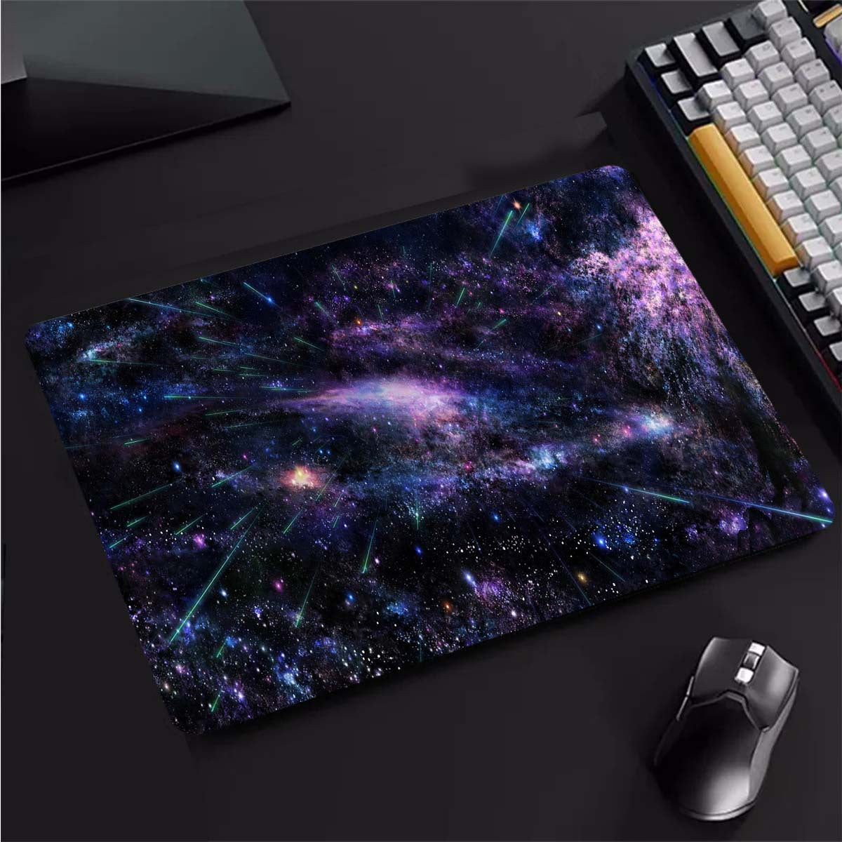 Space Galaxy Landscape Mouse Pad HD Office Gaming Accessories Non Slip Sewn Edge