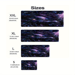 Space Galaxy Landscape Mouse Pad HD Office Gaming Accessories Non Slip Sewn Edge