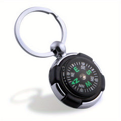 Men's Compass Tire Shape Pendant Keychain for Car Keys
