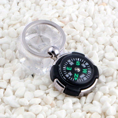 Men's Compass Tire Shape Pendant Keychain for Car Keys