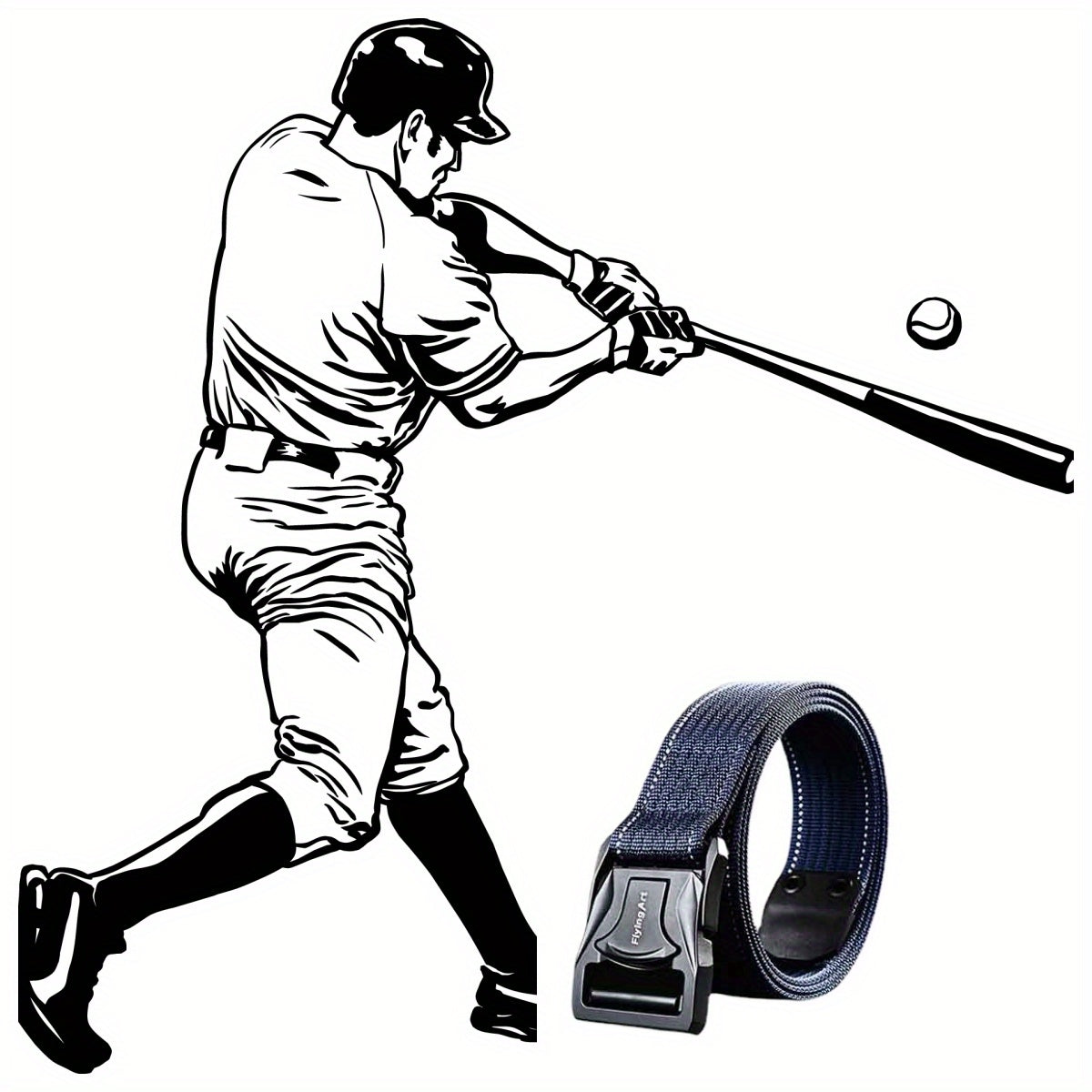 Baseball Softball Belt Wear-resistant Waist Belt Outdoor Sports