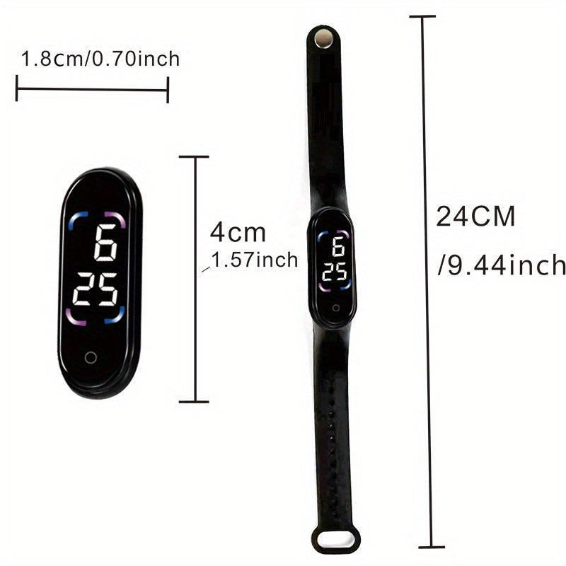 1pc Outdoor LED Electronic Watch Digital Sports Watch Christmas Gift