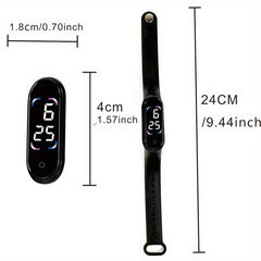 1pc Outdoor LED Electronic Watch Digital Sports Watch Christmas Gift