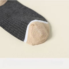 Men's Color Block Crew Socks Breathable Casual Outdoor