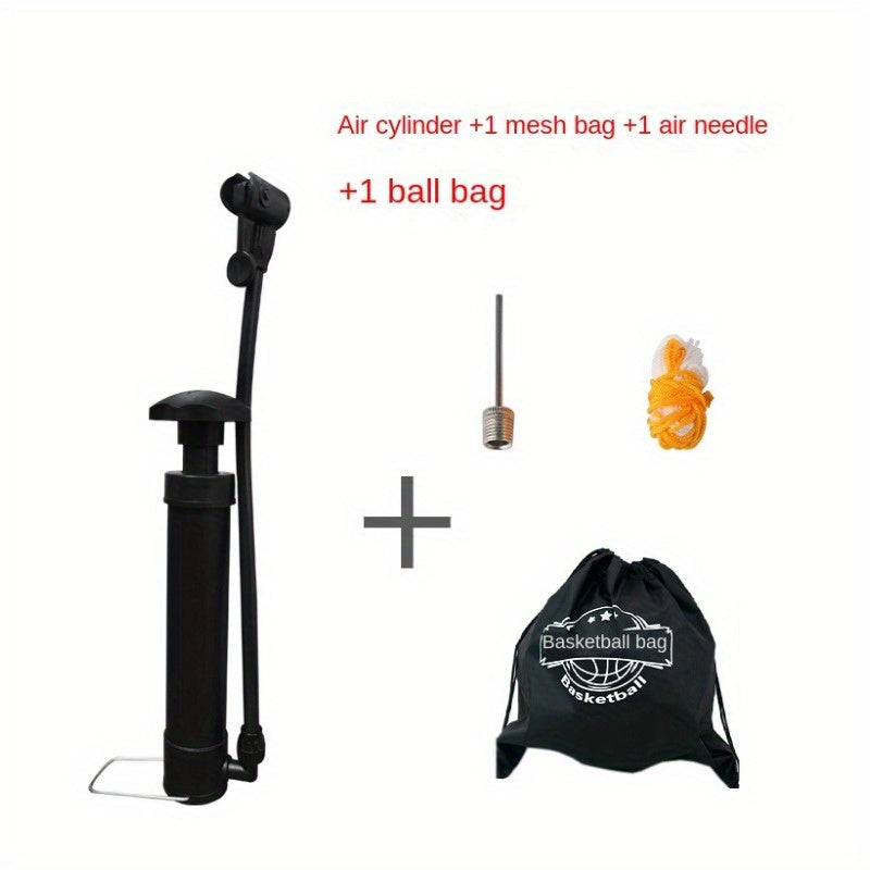 Portable Air Pump Set With Needle Net Bag Ball Bag Basketball Pump Set