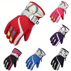 Kids Winter Skiing Gloves Waterproof & Windproof for Outdoor Activities
