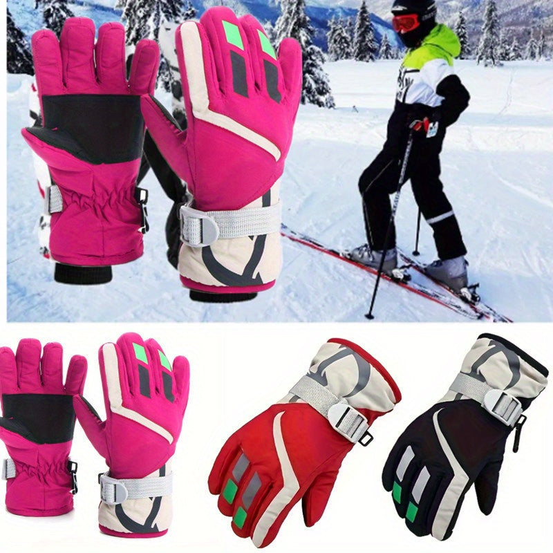 Kids Skiing Gloves Windproof Waterproof Winter Outdoor Hiking