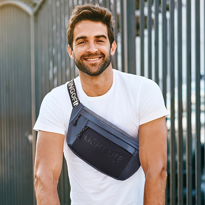 Men's Large Capacity Waist Bag Single Shoulder Chest Bag for Mountain Biking