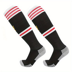 Teen's Over Knee Striped Sport Socks for Football Running