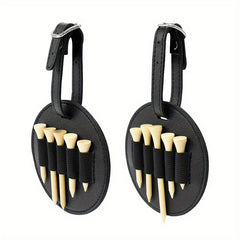 Portable Golf Tee Bag Waist Hanging PU Leather Bag