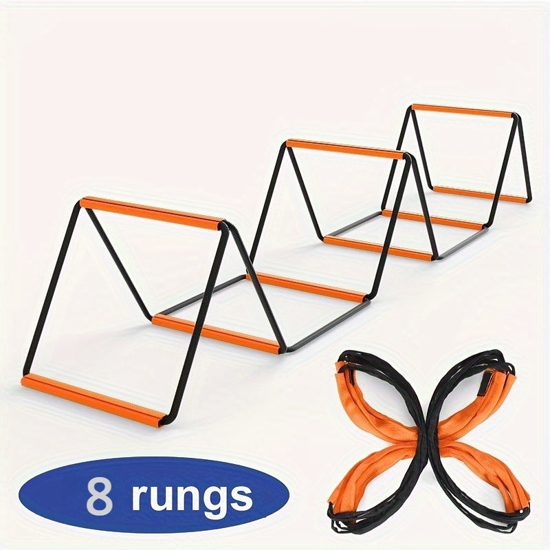 8 10rungs Agility Ladder Hurdle w/ Bag Speed Flex Training