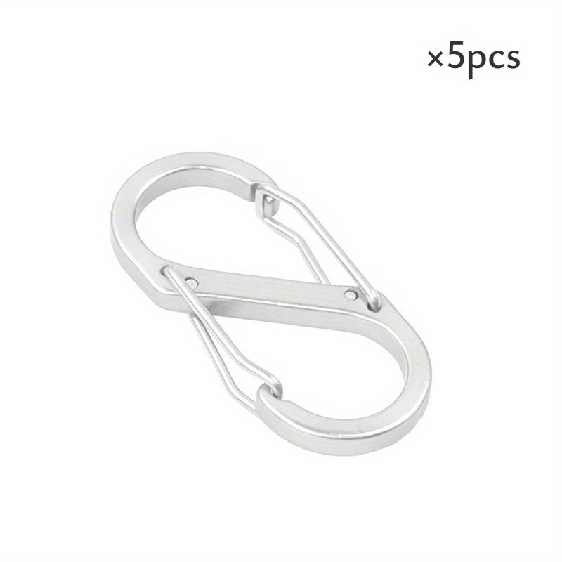 5pcs Carabiner Hooks For Camping Keychain