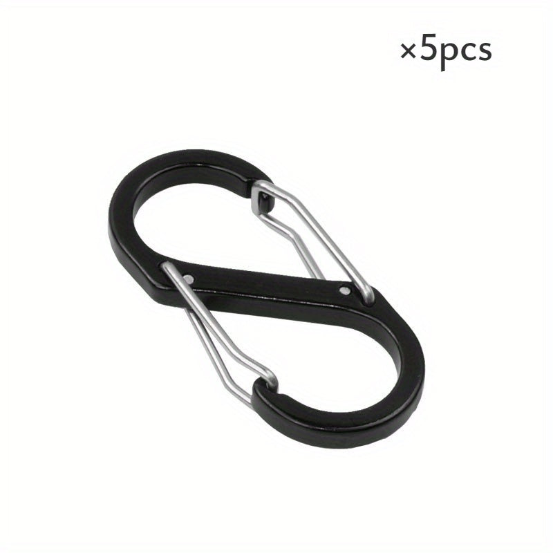 5pcs Carabiner Hooks For Camping Keychain