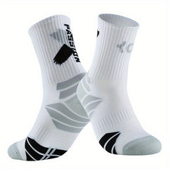 Men's Mid Crew Sport Socks Cotton Blend for Basketball