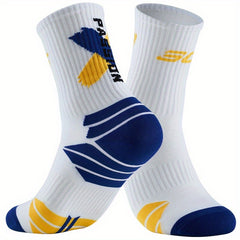 Men's Mid Crew Sport Socks Cotton Blend for Basketball