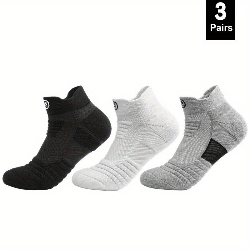 3 Pairs Teenage Mid Crew Sport Socks - Sweat Absorbing, Comfy, Breathable