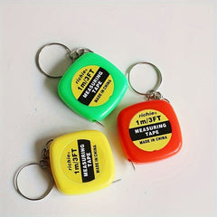 2pcs Small Steel Tape Measure Keychain 100cm Stainless Steel Small Ruler
