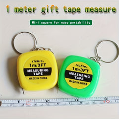 2pcs Small Steel Tape Measure Keychain 100cm Stainless Steel Small Ruler