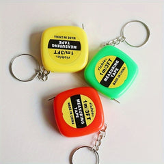 2pcs Small Steel Tape Measure Keychain 100cm Stainless Steel Small Ruler