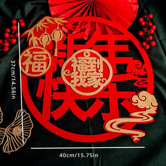 Chinese New Year Couplets Decorations 3D Bows Blessing Stickers