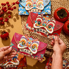 4pcs Chinese Dragon Red Envelope Luck Money Bag Year Blessing