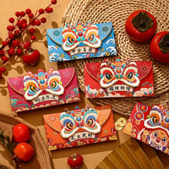 4pcs Chinese Dragon Red Envelope Luck Money Bag Year Blessing