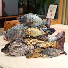 8" Fish Plush Throw Pillow Soft Animal Carp Creative Sleeping Mat Gift