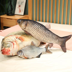 8" Fish Plush Throw Pillow Soft Animal Carp Creative Sleeping Mat Gift