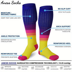 Men's Compression Sport Socks Sweat-absorbing Nylon Blend
