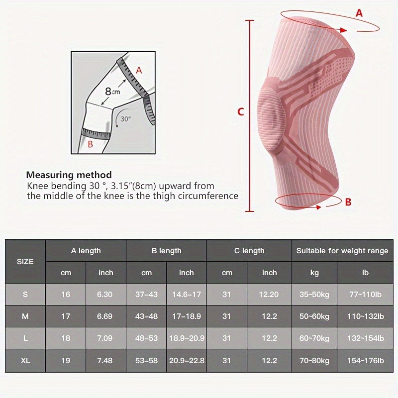 Silicone Knee Pads - Shock Absorption - Running Fitness Support