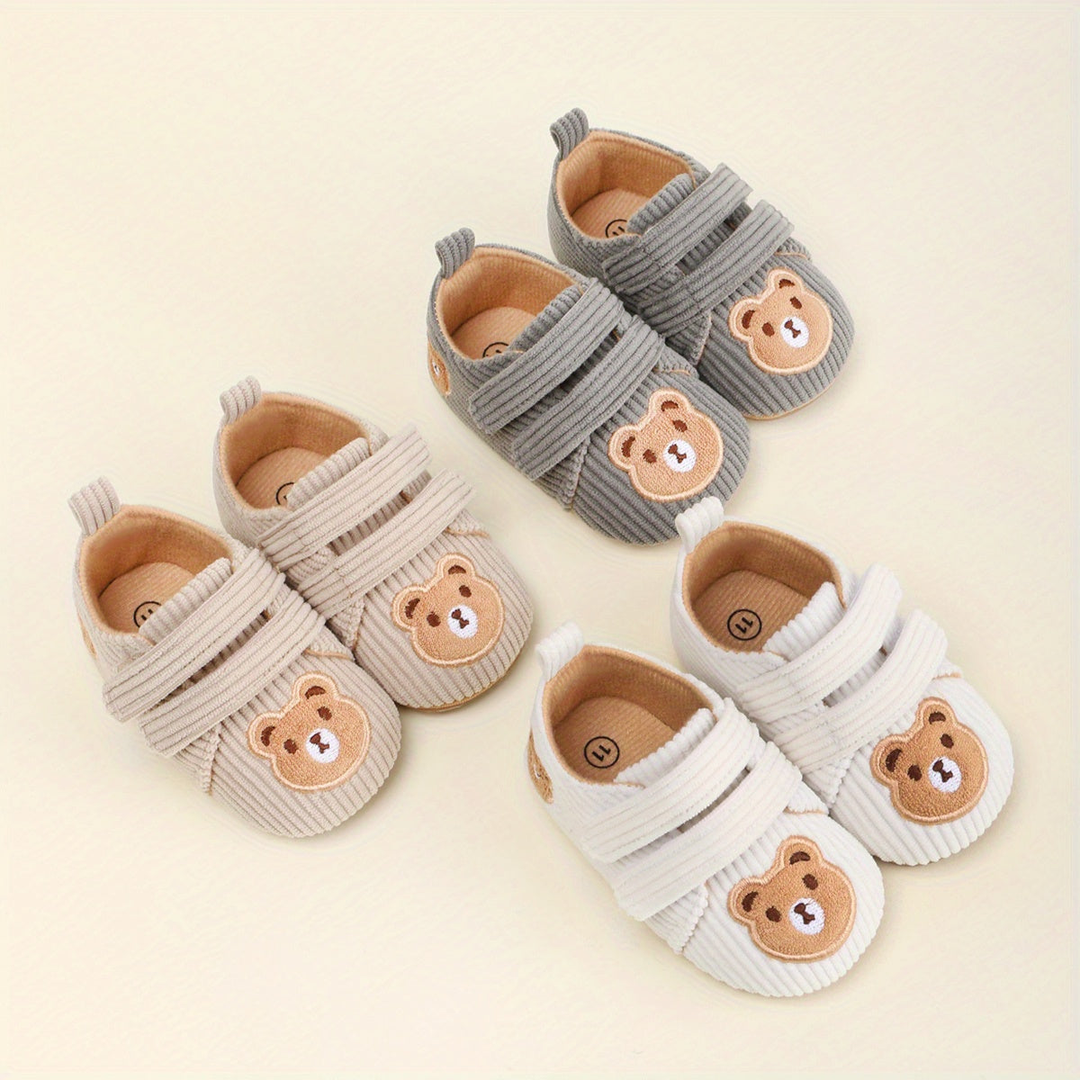 Bear Sneakers for Baby Boys Lightweight Non Slip Shoes for Walking