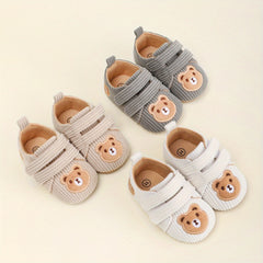 Bear Sneakers for Baby Boys Lightweight Non Slip Shoes for Walking