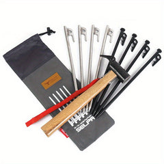 Tent Peg Storage Bag Oxford Ground Nail Stake Pouch 7.87inch