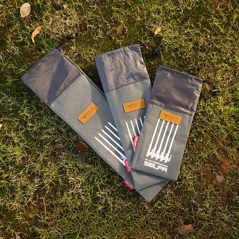 Tent Peg Storage Bag Oxford Ground Nail Stake Pouch 7.87inch