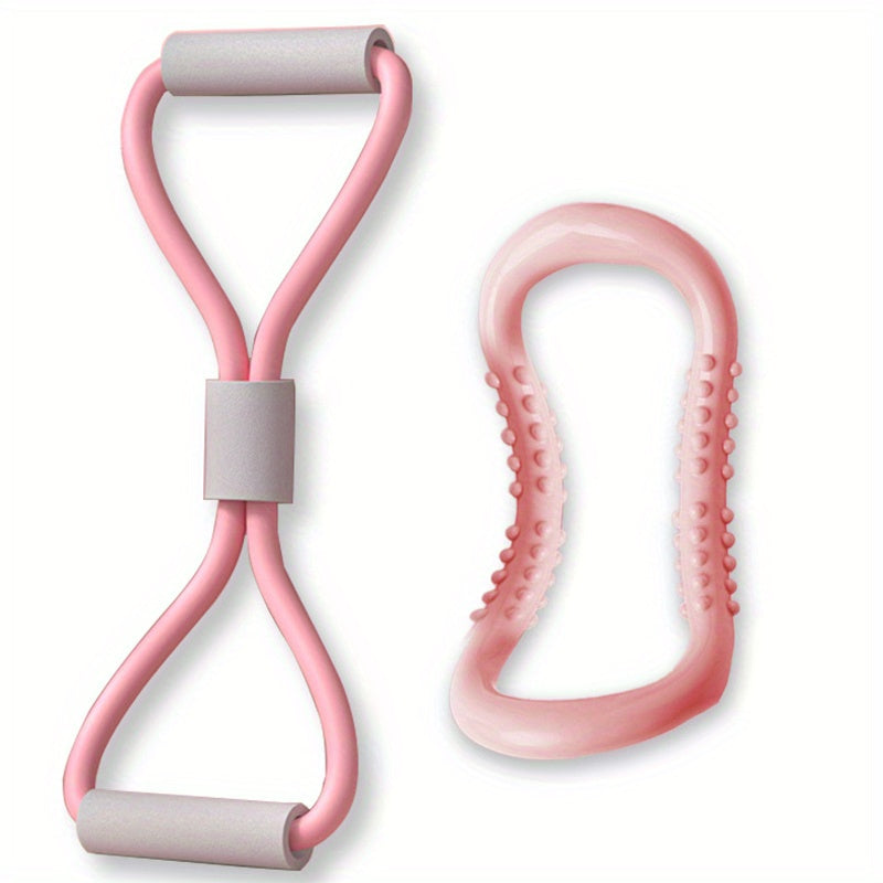 Yoga Stretching Band & Ring Set for Back & Shoulder Opening