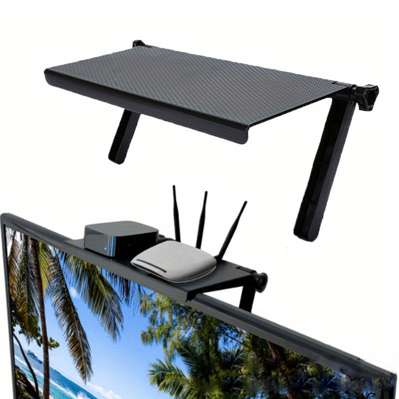 Adjustable TV Screen Top Shelf Computer Monitor Desktop Storage Rack