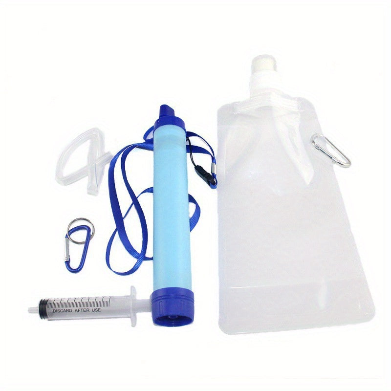 Outdoor Water Filter Kit Personal Straw Filter Emergency Survival Purifier