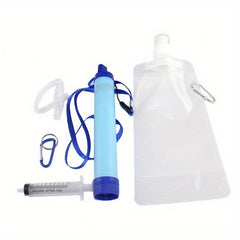 Outdoor Water Filter Kit Personal Straw Filter Emergency Survival Purifier
