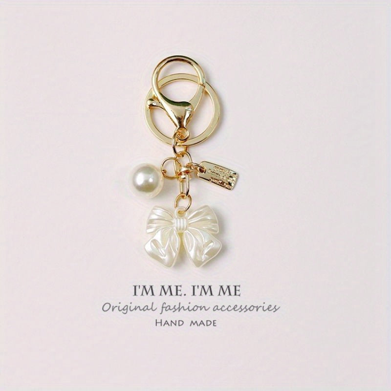 DIY Bowknot Rose Keychain Decoration For Keys Backpacks Wallets