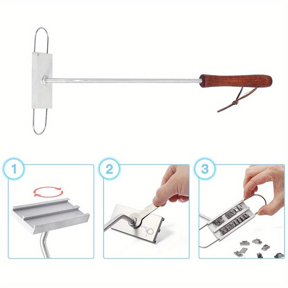 1pc BBQ Branding Iron 55 Letters DIY Barbecue Tool Letter Printed BBQ
