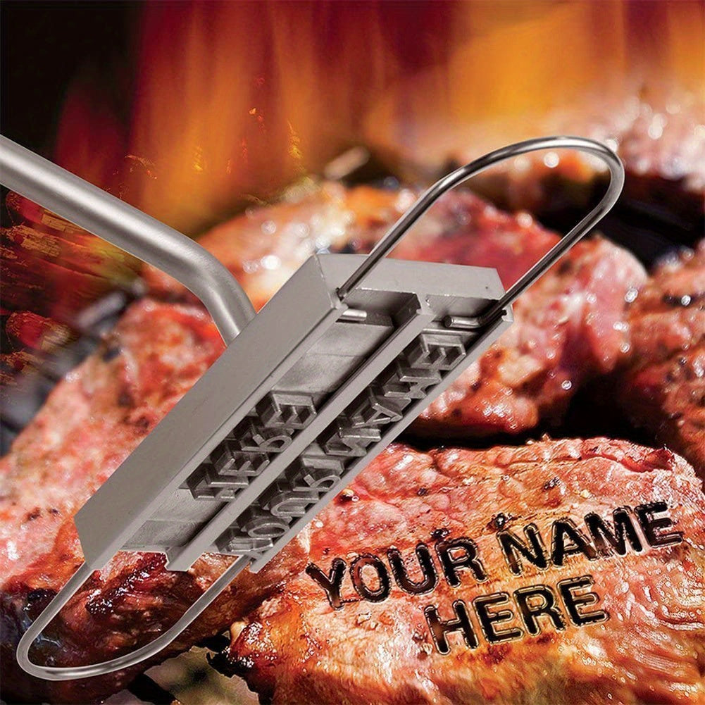 1pc BBQ Branding Iron 55 Letters DIY Barbecue Tool Letter Printed BBQ
