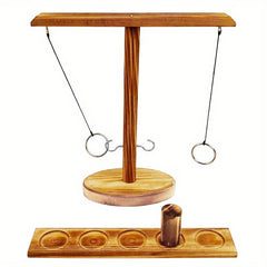 Wooden Hook And Ring Game Indoor Outdoor Battle Game For Men Women Party